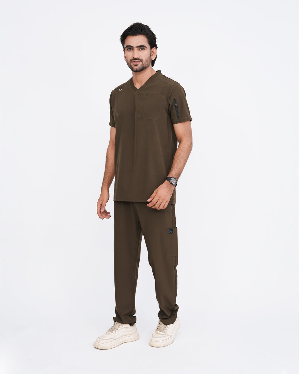 Dark Olive Men's Prestige™ Scrubs Set