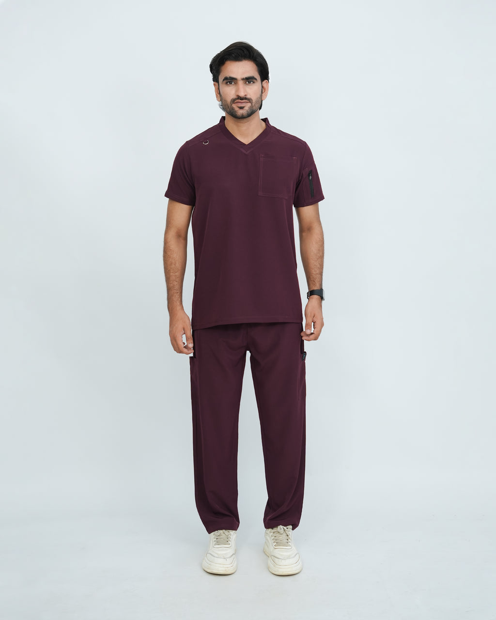 Deep Maroon Men's Prestige™ Scrubs Set