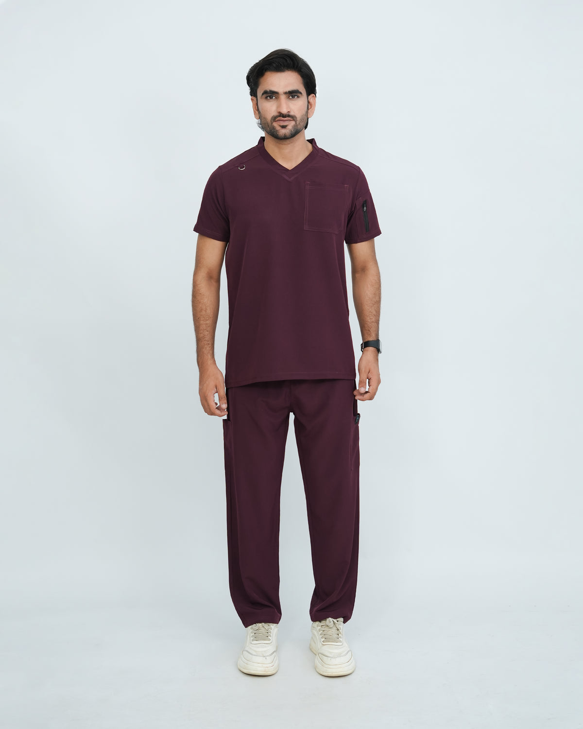 Deep Maroon Men's Prestige™ Scrubs Set
