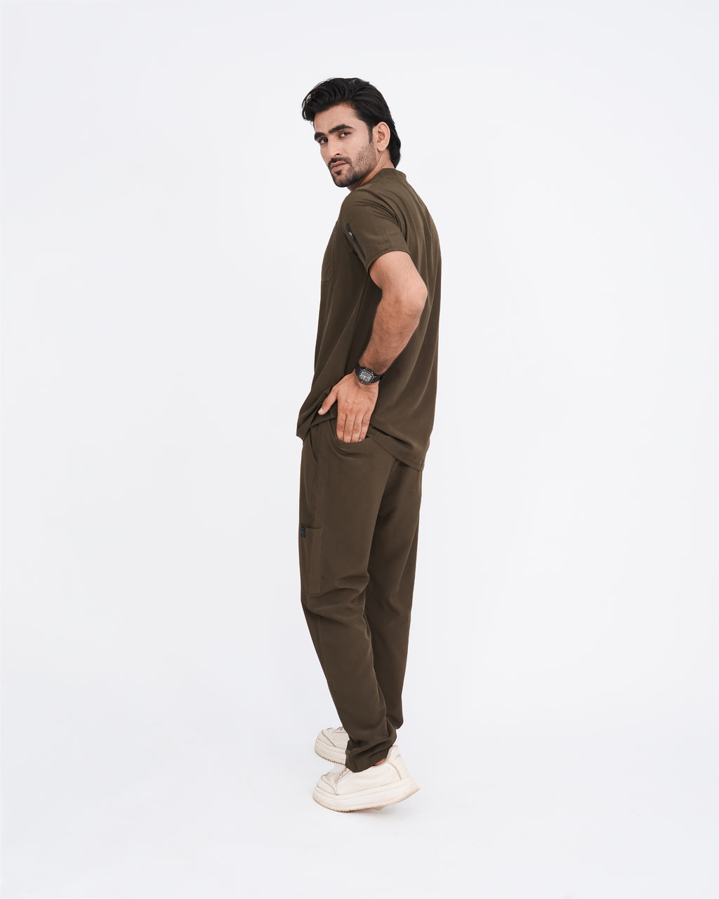 Dark Olive Men's Prestige™ Scrubs Set