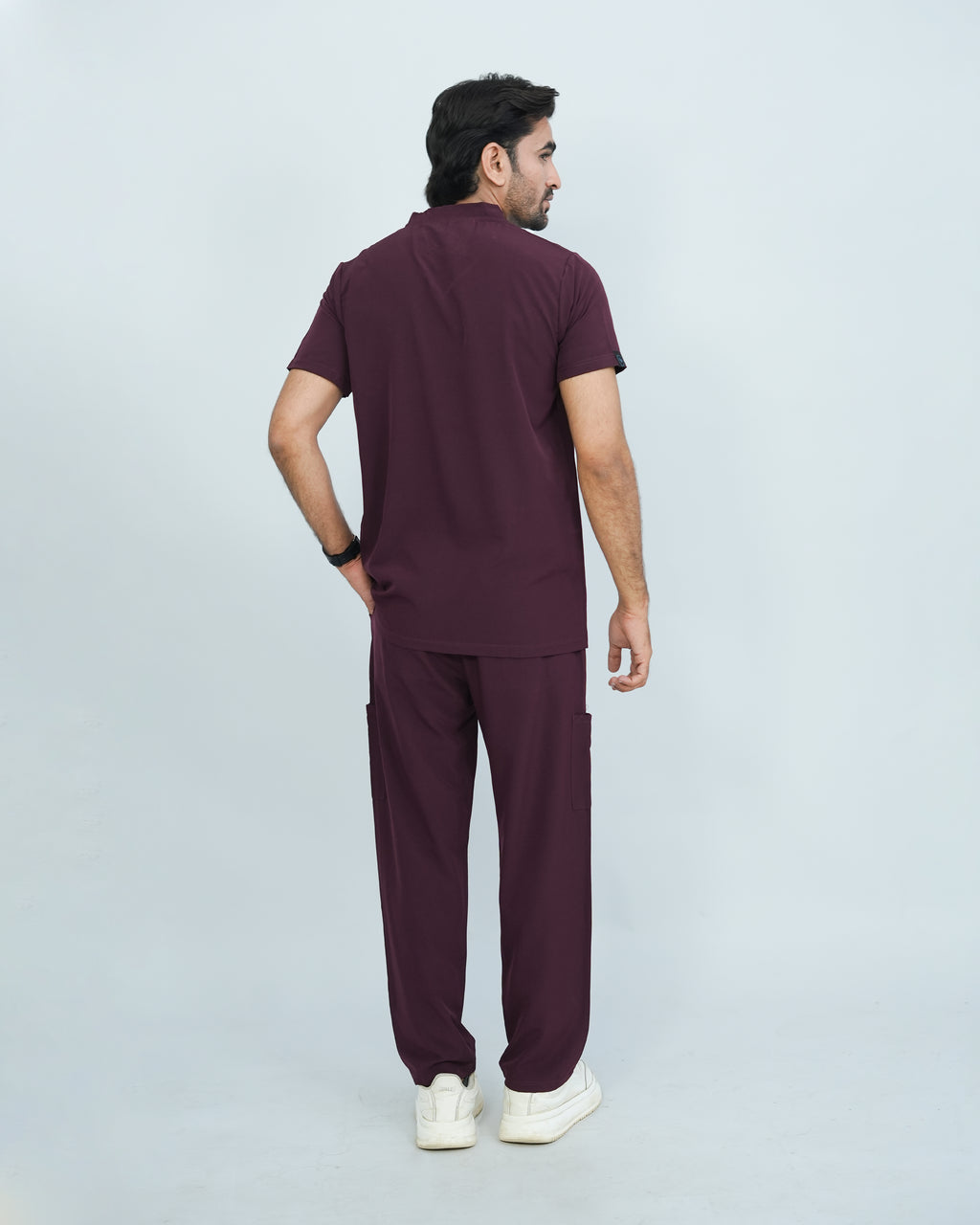 Deep Maroon Men's Prestige™ Scrubs Set