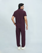 Deep Maroon Men's Prestige™ Scrubs Set