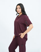 Deep Maroon Women's Prestige™ Scrubs Set