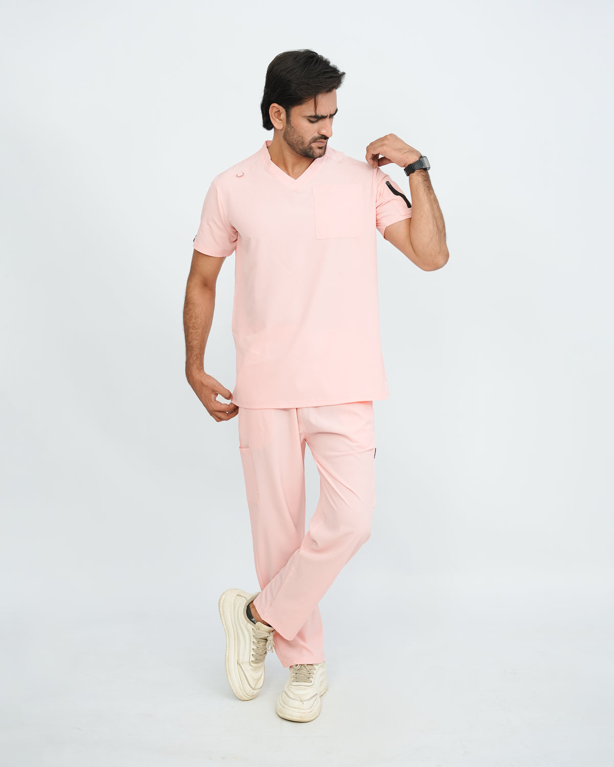 Pastel Pink Men's Prestige™ Scrubs Set