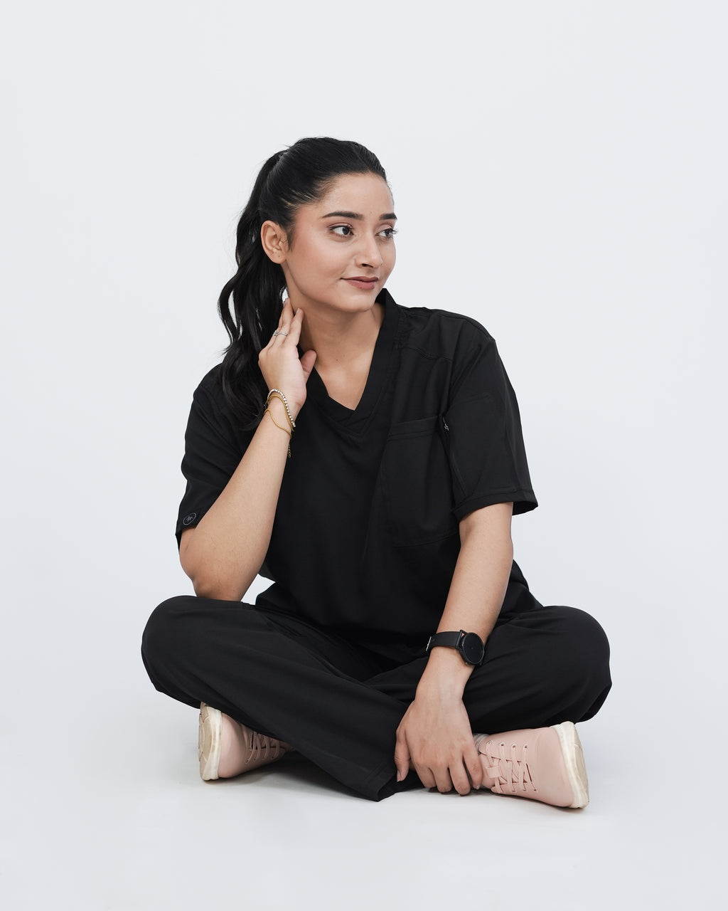 Onyx Black Women's Prestige™ Scrubs Set