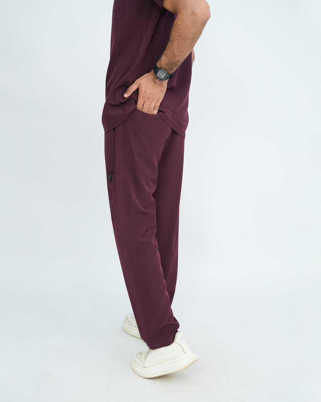 Deep Maroon Men's Prestige™ Scrubs Set