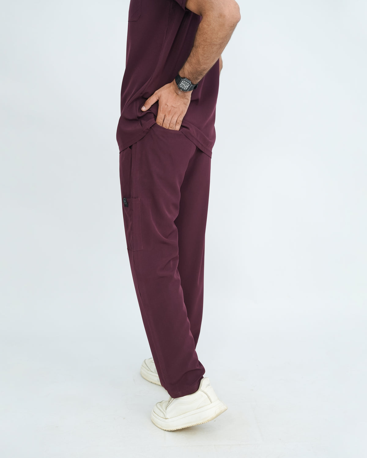 Deep Maroon Men's Prestige™ Scrubs Set