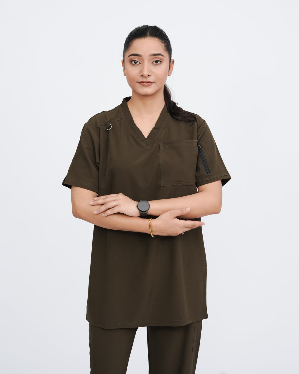 Dark Olive Women's Prestige™ Scrubs Set
