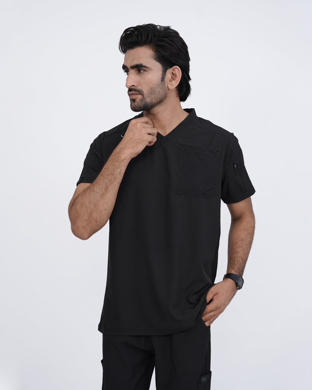 Onyx Black Men's Prestige™ Scrubs Set