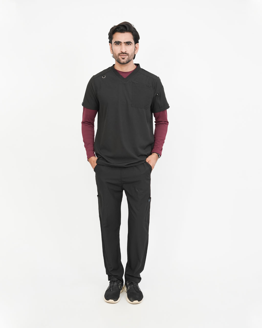 Deep Maroon Men's Executive™ Under Scrubs