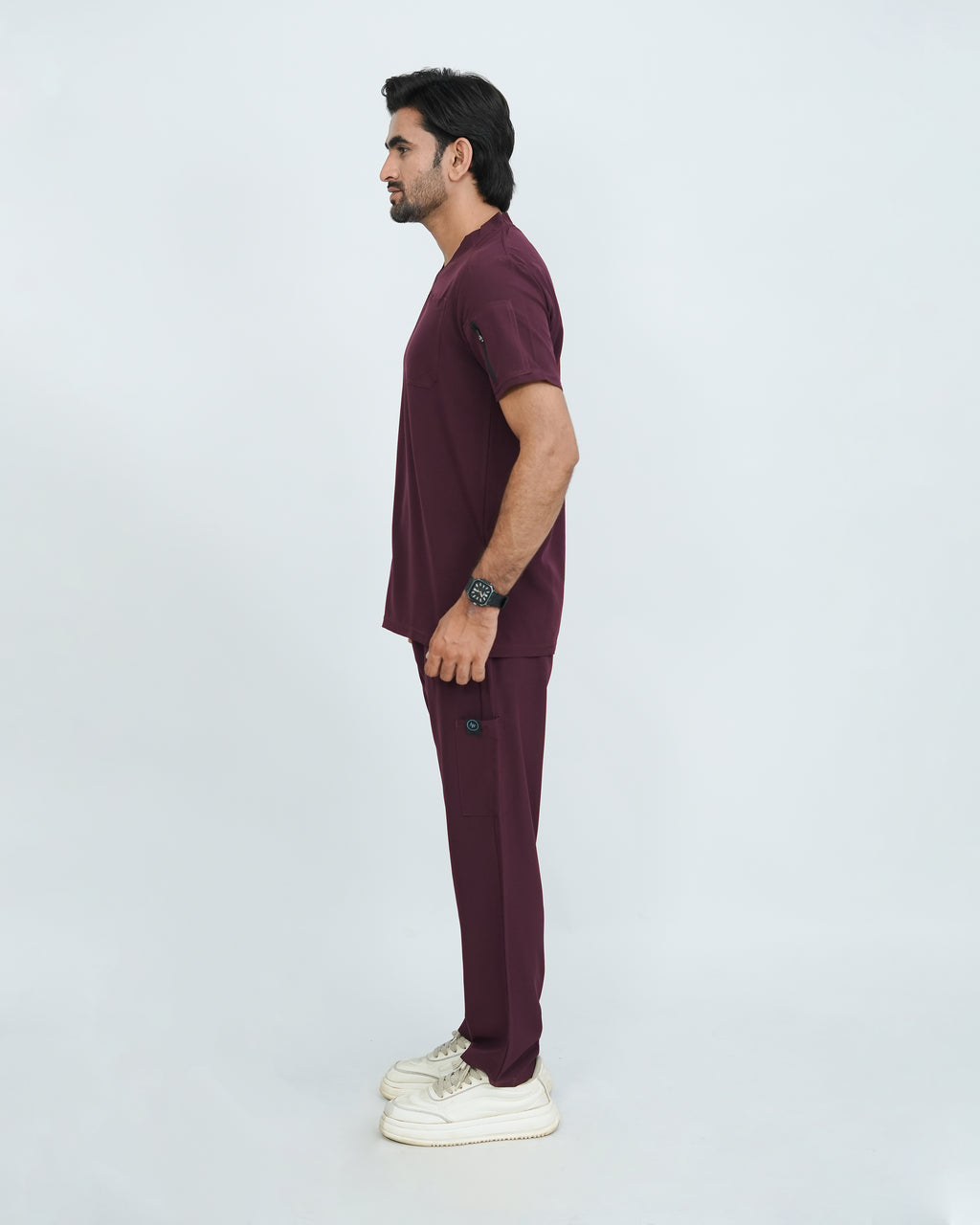 Deep Maroon Men's Prestige™ Scrubs Set