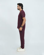 Deep Maroon Men's Prestige™ Scrubs Set