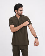 Dark Olive Men's Prestige™ Scrubs Set