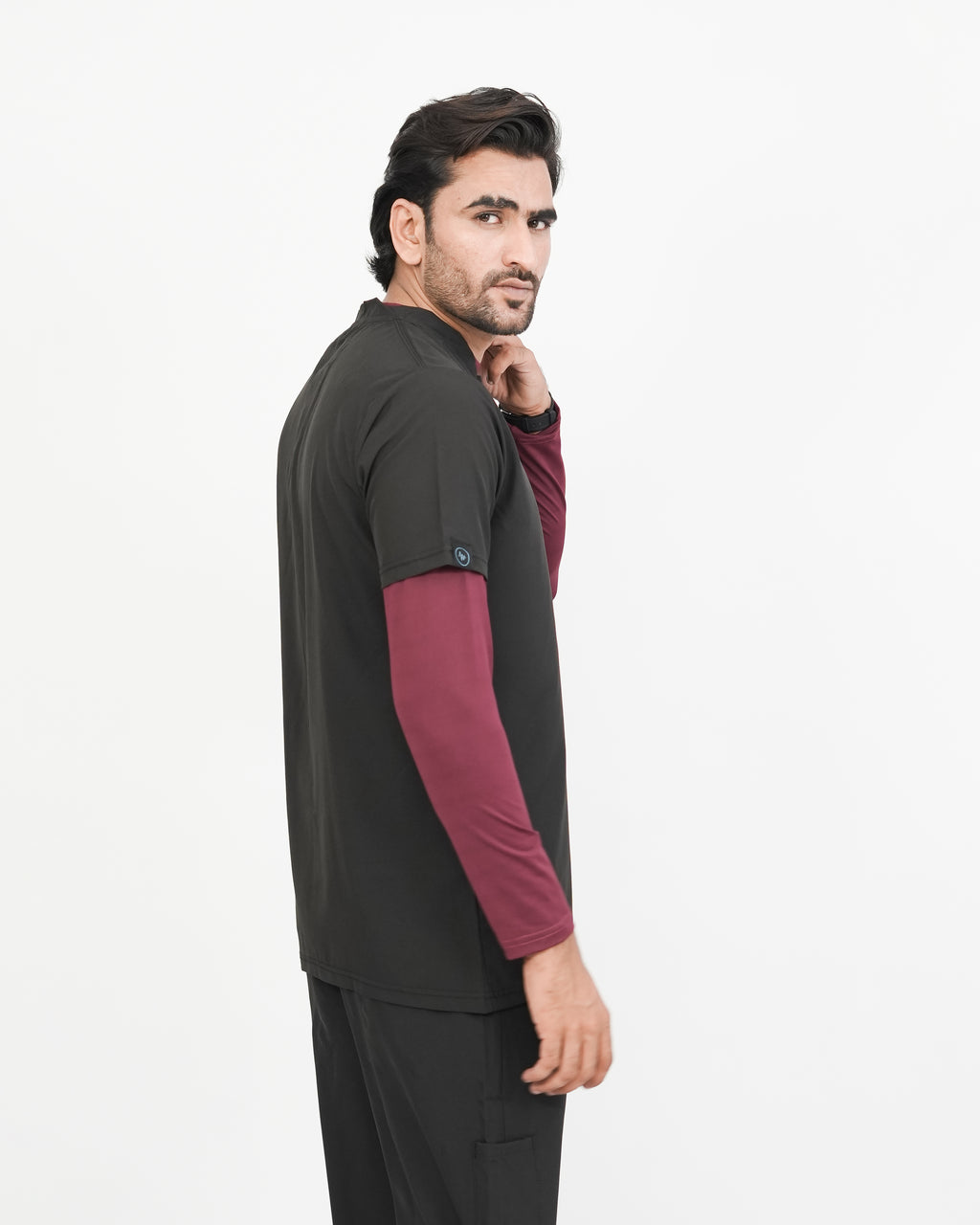 Deep Maroon Men's Executive™ Under Scrubs